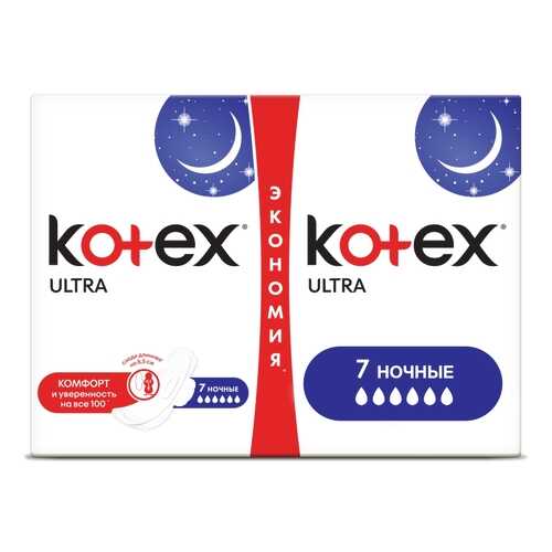 Kotex прокладки ультра сетч найт, 14 шт. в Летуаль