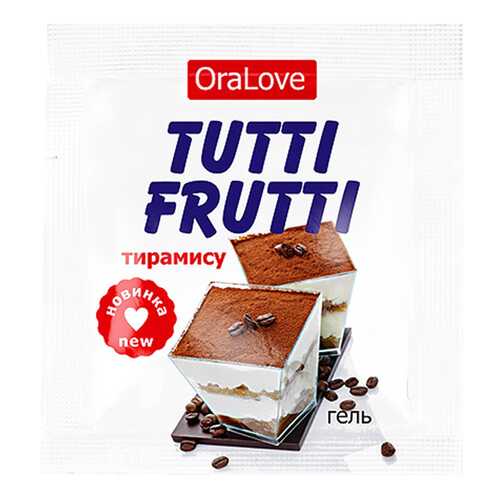 Съедобная гель-смазка TUTTI-FRUTTI для орального секса со вкусом тирамису 4г по 20 шт. в Летуаль