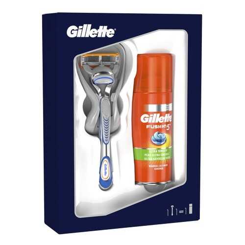 Подарочный набор Gillette Fusion5 Бритва с 1 см. кассетой + Гель д/бритья 75мл в Летуаль