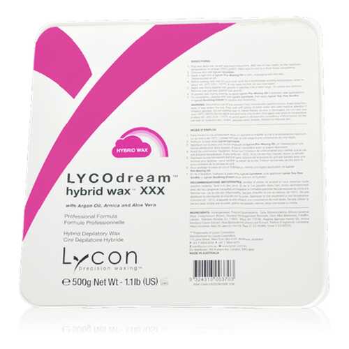 Воск Lycon LYCOdream Hybrid Hot Wax Гибридный Горячий Всех Типов Кожи и Волос, 500г в Летуаль