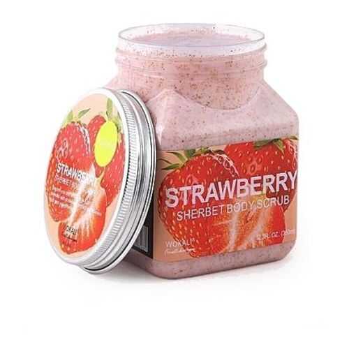 Скраб для тела Wokali Strawberry Sherbet Body Scrub Клубника 350 мл в Летуаль