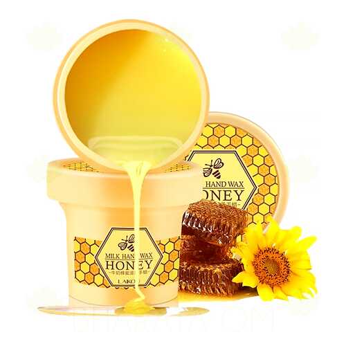 Парафиновая маска для рук c молоком и медом Milk Hand Wax Honey Laikou 120 гр. в Летуаль