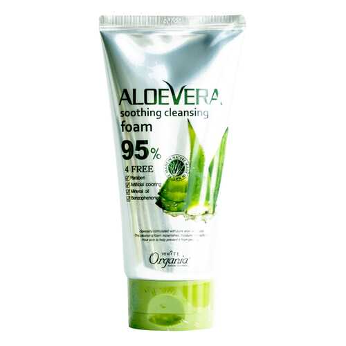 Пенка для умывания White Organia Aloe Vera Soothing Cleansing Foam 95% 130 г в Летуаль