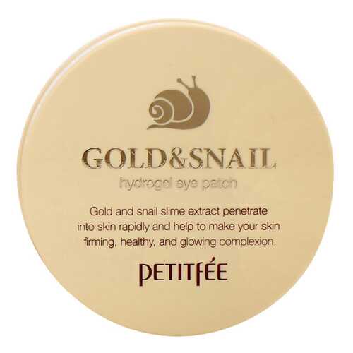 Патчи для глаз PETITFEE Hydro Gel Eye Patch Gold & Snail 60 шт в Летуаль