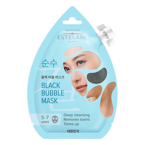 Черная пенящаяся маска Estelare Black Bubble Mask 20 мл в Летуаль