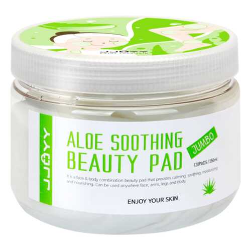 Диски для лица и тела JJOYY ALOE SOOTHING BEAUTY PAD JUMBO 120шт/550мл в Летуаль