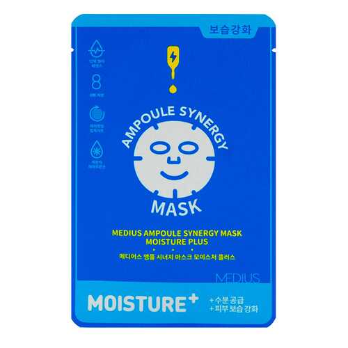 Маска для лица MEDIUS Ampoule Synergy Mask Moisture Plus Увлажнение 25 мл, 5 шт в Летуаль