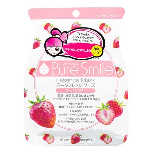 Маска для лица Sun Smile Yougurt c земляникой в Летуаль