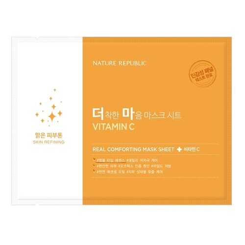 Маска тканевая для чувствительной кожи REAL COMFORTING MASK SHEET [VITAMIN C] 24гр в Летуаль