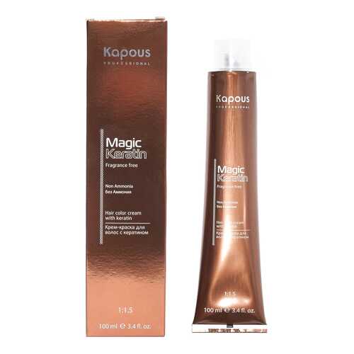 Краска для волос Kapous Professional Magic Keratin Non Ammonia 7.1 Пепельный блонд 100 мл в Летуаль