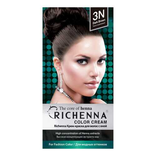 Краска для волос RICHENNA Color Cream 3N Dark Brown в Летуаль