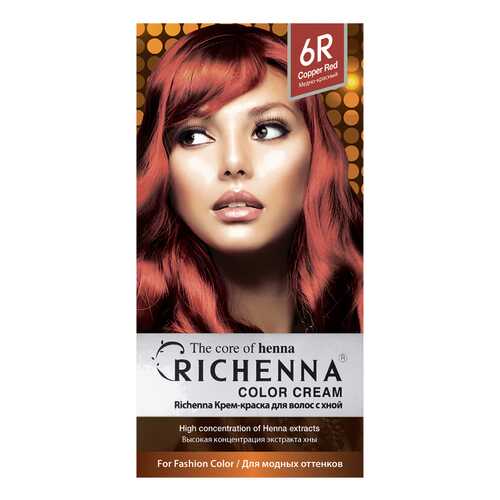 Краска для волос RICHENNA Color Cream 6R Copper Red в Летуаль