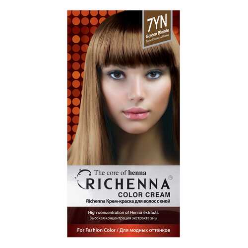 Краска для волос RICHENNA Color Cream 7YN Golden Blonde в Летуаль