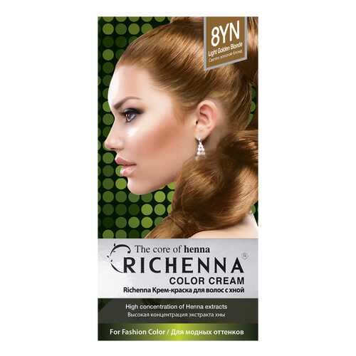 Краска для волос RICHENNA Color Cream 8YN Light Golden Blonde в Летуаль