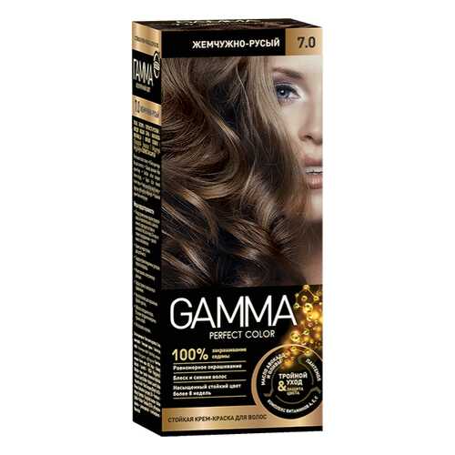 Краска для волос SVOBODA GAMMA Perfect color жемчужно-русый 7,0, 50гр в Летуаль