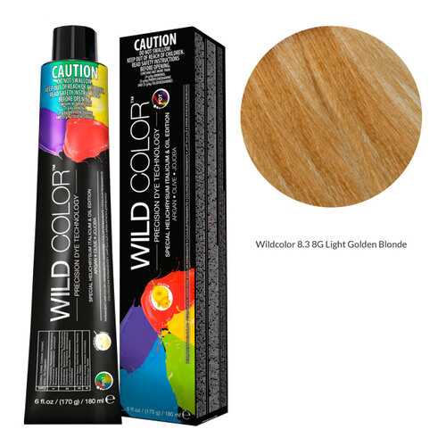 Wildcolor - Стойкая крем-краска Permanent Hair Color 8.3 8G Светло-золотой блонд 180 мл в Летуаль